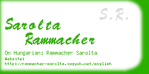 sarolta rammacher business card